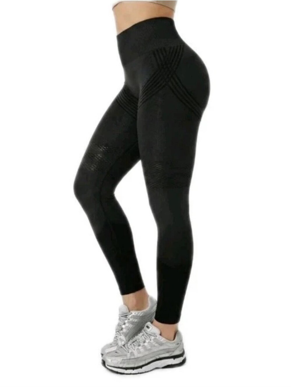 NWT Celsior Black Powercells 3D Metabolic Compression Leggings Butt Lift Size XL